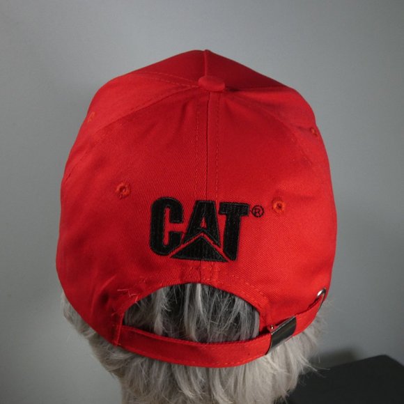 Caterpillar - CAT logo ball cap red with black logos - Picture 4 of 5